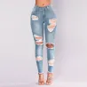 Gescheurde spijkerbroek - rekbaar - slim - skinny broekBroeken