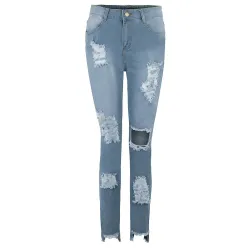 Zerrissene Jeans - dehnbar - schmal - Röhrenhose