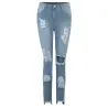 Ripped denim jeans - stretchable - slim - skinny pants