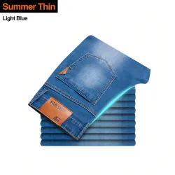 Denim dżinsy - slim spodnie - rozciągliwe - z kieszeniamiSpodni