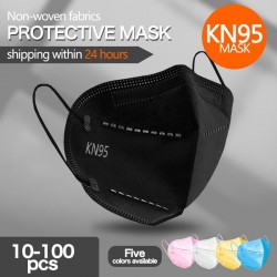 KN95 / FFP2 - maska ochronna na usta / twarz - pięciowarstwowa - antybakteryjna - wielokrotnego użytku - 10 - 100 sztukMaski ...