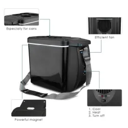 Car / camping mini refrigerator - freezer - with heating function - 6L - 12V