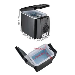 Mini car / camping refrigerator - freezer - cooler - with heating function - 12V - 6L