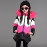 Girls thick coat jacket - with fur hood