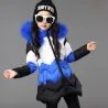 Warm donsjack - met afneembare bontcapuchonKinderen