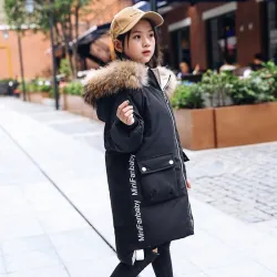 Thick winter jacket - with fur hood - waterproof