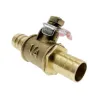 Kugelhahn mit rotem Griff - 6 mm - 12 mm - zum Absperren der Wasser- / Öl- / Luft- / Gas- / Kraftstoffleitung - Messing