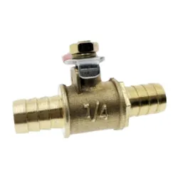 Kugelhahn mit rotem Griff - 6 mm - 12 mm - zum Absperren der Wasser- / Öl- / Luft- / Gas- / Kraftstoffleitung - Messing