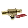 Kugelhahn mit rotem Griff - 6 mm - 12 mm - zum Absperren der Wasser- / Öl- / Luft- / Gas- / Kraftstoffleitung - Messing