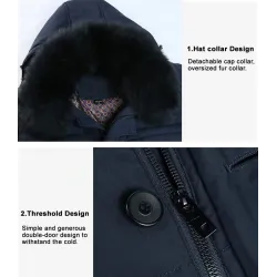 Dikke winterjas - met afneembare capuchon en kraagJassen