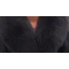 Elegante kurze Lederjacke - mit Pelzkragen