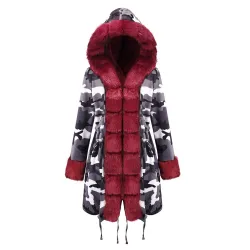 Lange Parka Daunenjacke - mit Fellkapuze - wasserdicht
