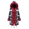 Lange Parka Daunenjacke - mit Fellkapuze - wasserdicht