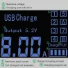 8 Port USB Snabbladdare - strömadapter - Smart IC - med display och automatisk detektering