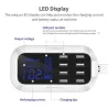 8 Port USB Snabbladdare - strömadapter - Smart IC - med display och automatisk detektering