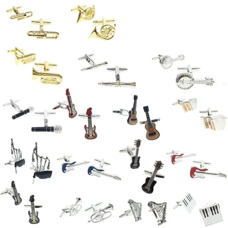 Instruments de musique - brasse cufflinks