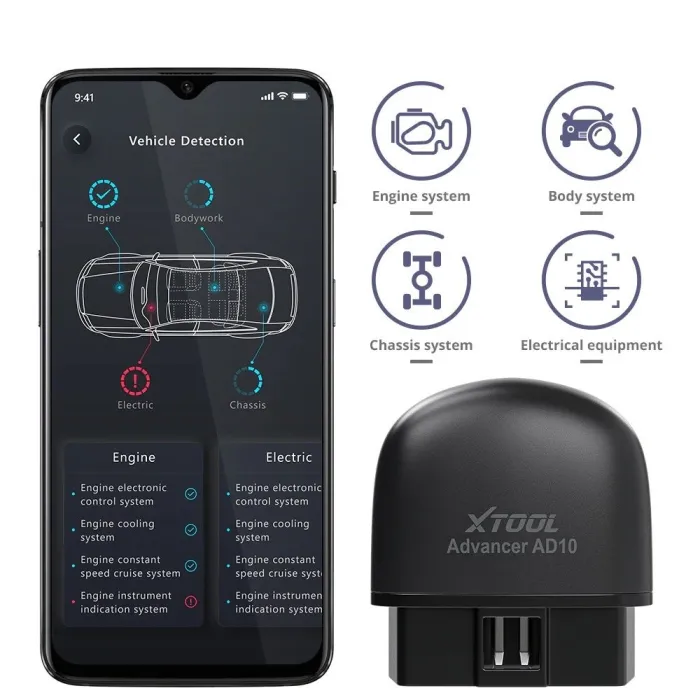 AD10 - OBD2 - ELM327 - diagnostic car scanner - code reader - Bluetooth - iOS - Android - head-up display