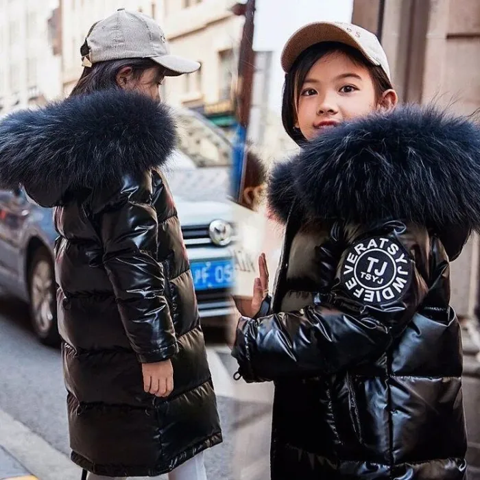 Warm dik jack voor kinderen - met capuchon van bont - waterdichtClothing