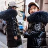Warm thick jacket for kids - with fur hood - waterproof