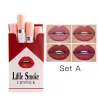 Cigarette lipstick set - velour semi matte texture - 4pcs
