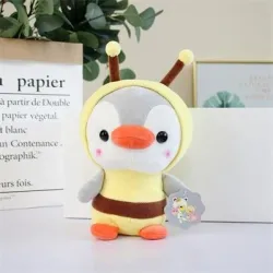 Kleiner Pinguin - verkleidet als Frosch / Einhorn / Biene / Dinosaurier - Plüschtier - 23cm
