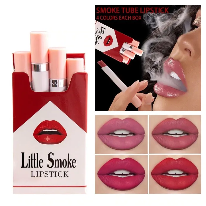 Cigarette lipstick set - velour semi matte texture - 4pcs