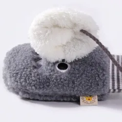 Crianças luvas de pelúcia quentes - um dedo - com corda - design de animais