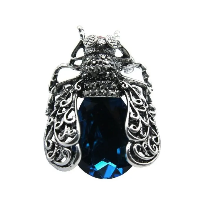 BrochesEscarabajo de cristal - broche vintage