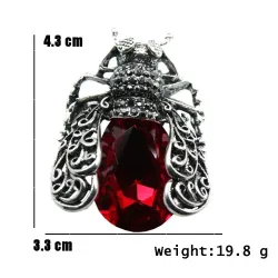 BrochesEscarabajo de cristal - broche vintage