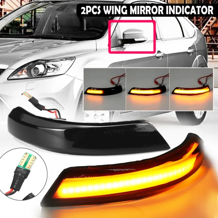 Car side mirror turn signal - indicator - LED - for Ford Focus MK2 MK3 08-16 Mondeo MK4 - 2 pieces