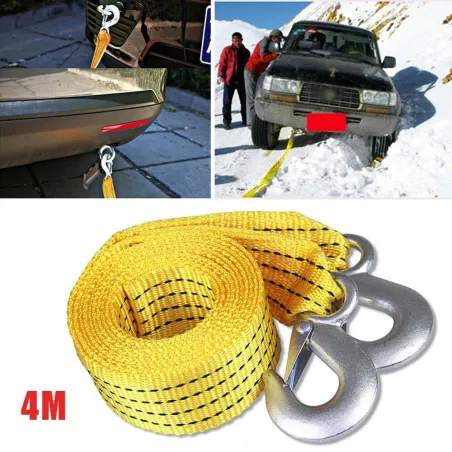 Car towing pull rope - with hook - 5 ton - 4M