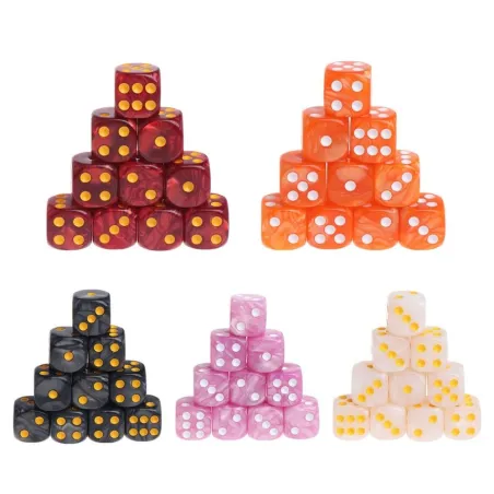 Board game dices - acrylic polyhedral - 10 pieces