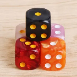 Board game dices - acrylic polyhedral - 10 pieces