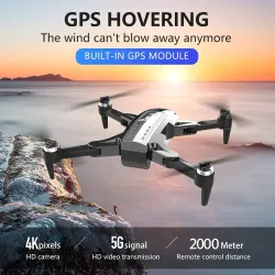 Drone PiezasM818 - 5G - WIFI - FPV - GPS - 4K HD ESC Camera - Brushless - Foldable - RC Drone Quadcopter - RTF