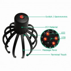 Electric scalp massager - octopus claw shape - therapeutic - stress reliefMassage