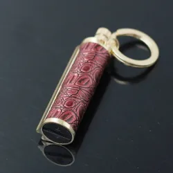 Vintage metalen aansteker - kerosine olie - met sleutelhangerAanstekers