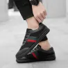 Modne sportowe trampki - prawdziwa skóra - lekkie - z przewiewną siateczkąButy