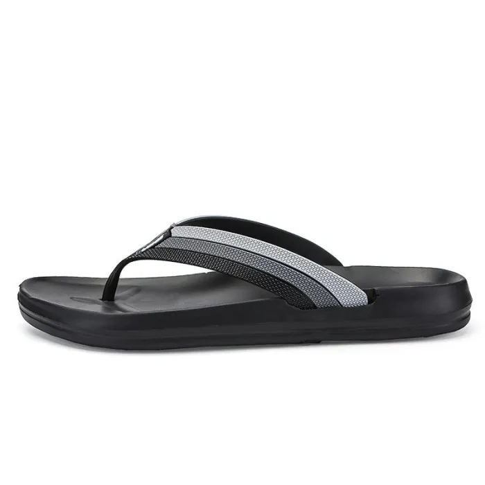 Ledersandalen - Strand Flip Flops - gestreiftes Design