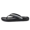 Ledersandalen - Strand Flip Flops - gestreiftes Design