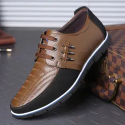 Casual leren schoenen - ademend - met vetersSchoenen