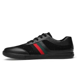 Modieuze sportschoenen - echt leer - lichtgewicht - met ademende meshSchoenen