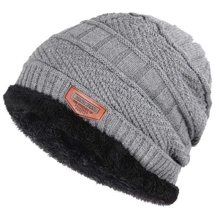 Thick cotton beanies for men