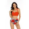 Seksowny komplet bikini - z push-upem - wysoki stan - słonecznikiStroje Kąpielowe