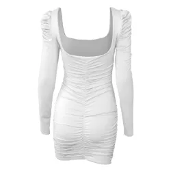 Sexy rückenfreies Langarm-Minikleid