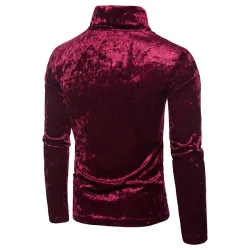 Varm turtleneck - tröja - skinande bomull