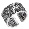 990 sterling silver - vintage dragon ring