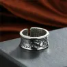 Lotus heart sutra ring - Buddhism - 925 sterling silver
