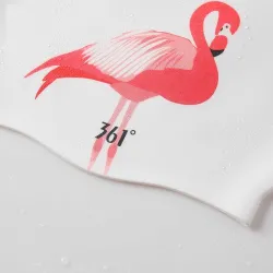 Czepek pływacki z flamingiem - ochrona uszu / długich włosów - silikonPływanie