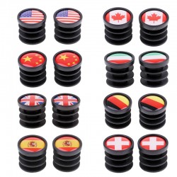 Bicycle handlebar ends - plugs - 22mm - national flags