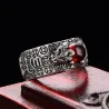 Tibetisch sechs Wörter Sprichwort - Ring - verstellbar - 925 Sterling Silber